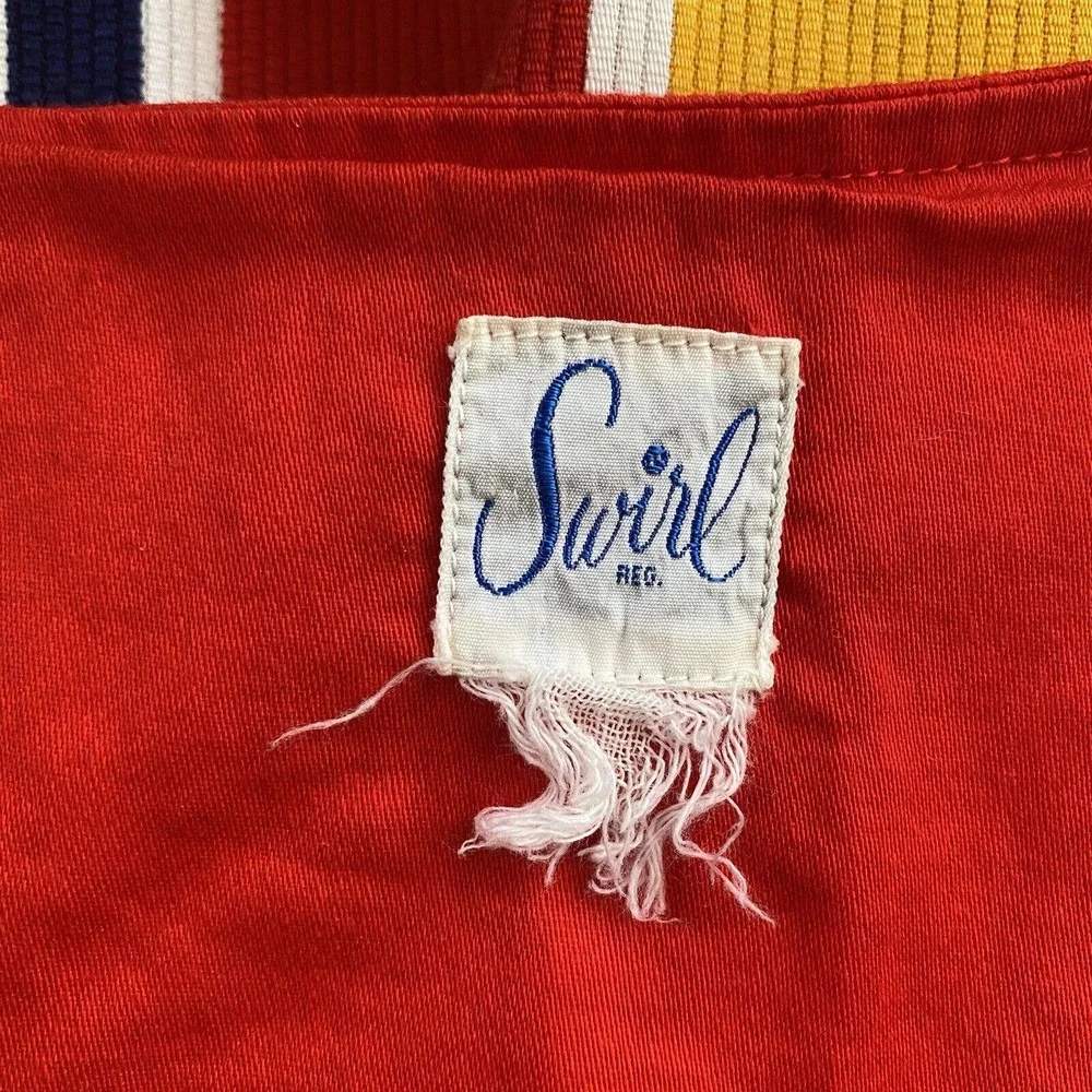 Vintage Mod Hippie Swirl Sleeveless Dress - Picture 9 of 11